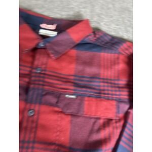 Columbia Steens Mountain Button Up Fleece Shirt Jacket Bufflo Plaid Print 3X